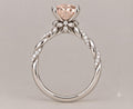 Dainty Pink Morganite Engagement ring 14K White Gold Finish Promise Ring Wedding Jewelry