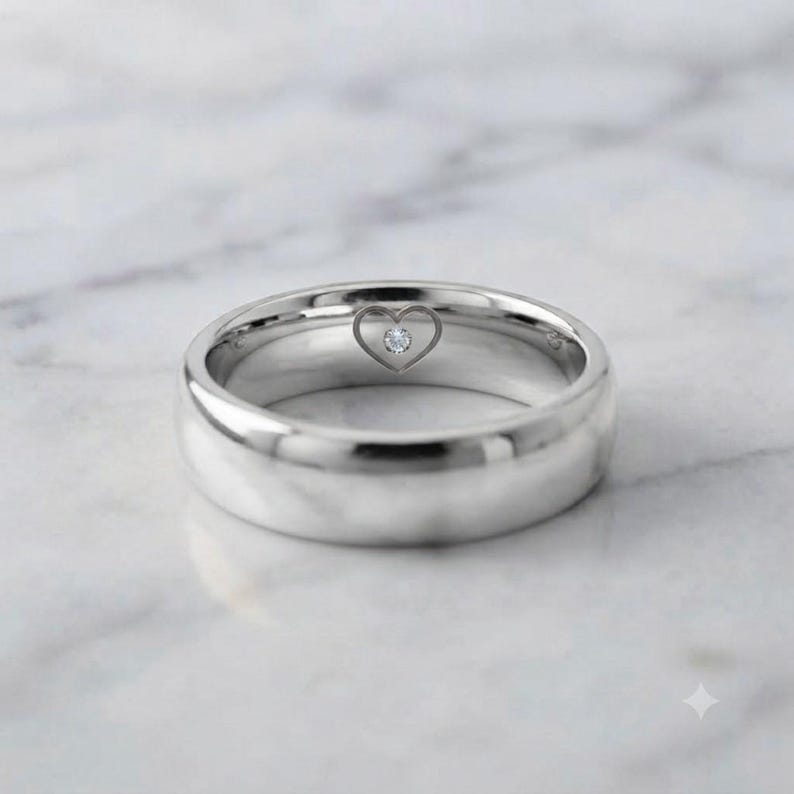 Bridal Ring Set — Dome Shape Plain Band, Yellow Gold Plated Finish, 925 Sterling Silver (2-Piece)