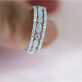 3 Piece Pear Moissanite Bridal Ring Set, Unique Gift Women Diamond Wedding Bands Ring 14K White Gold Finish Accessory for Every Outfit
