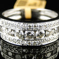 14K White Gold Finish Men's Ring, Most Selling Round Moissanite / Diamond Men's Wedding Band, Diamond Engagement Ring, Anniversary Gift
