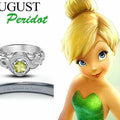 AUGUST Peridot Birthstone Engagement Ring/ Women's 14K White Gold Finish Ring/ 925 Sterling Silver Party Wear Ring/ All Size