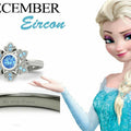 Women's 14K White Gold Finish Famous Princess Ring With DECEMBER Zircon Birthstone Engagement Ring 925 Sterling Silver