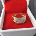 Men's Engagement Ring, 14K Yellow Gold Finish Moissanite Men's Ring, Wedding Pinky Ring For Groom, Men's Jewelry, Available Ring Size 7-14