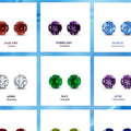 Women's 925 Sterling Silver  Gemstone Birthstone Earrings 14k White/Yellow Gold/Rose Gold Finish
