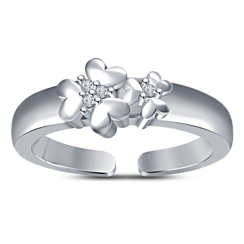 925 solid Sterling Silver Daisy Flower Toe Ring For Women's Size- 3.25 US Adjustable Ring Traditional - India Jewelry - Silver Toe Band Ring