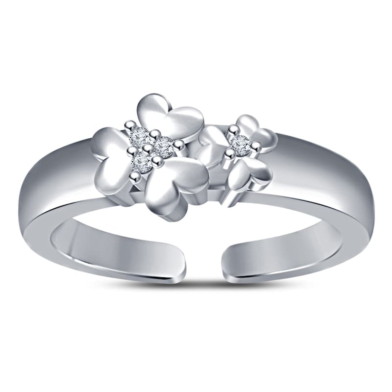 925 solid Sterling Silver Daisy Flower Toe Ring For Women's Size- 3.25 US Adjustable Ring Traditional - India Jewelry - Silver Toe Band Ring