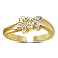 Free Shipping Silver Toe Ring, Flower Toe Ring, Connected Flowers Toe Ring, Adjustable Ring, Midi Ring, Knuckle Ring, 9k Gold Finish