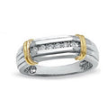 2 Tone Gold Finish Engagement Band For Men, Best Selling Men's Diamond/Moissanite Wedding Band, Men's Engagement Ring, Best Ring For Groom