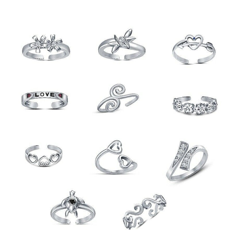 Toe Ring, Dragonfly Toe Ring, Dragonfly Charm Toe Ring 925 Silver, Stretch Bead Toe Ring