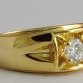 Men's 14K Yellow Gold Plated Diamond Band Ring/ Most Selling Ring FashionjewelsArt Moissanite Prong Set Statement Ring/ Wedding Ring