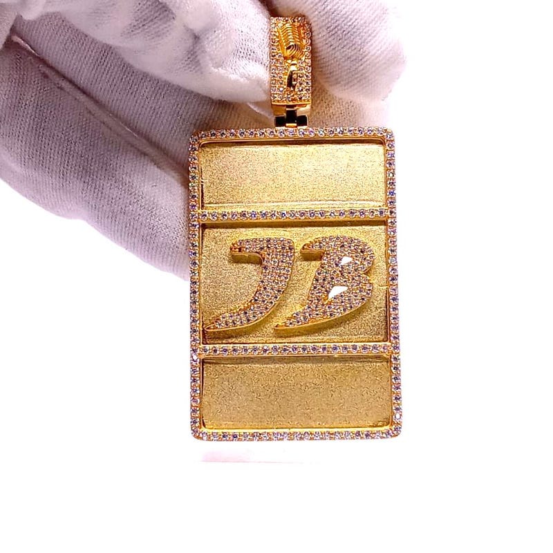 Custom Initial Moissanite Pendant, Iced Out Hip Hop Jewelry