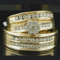 Trio Bridal Ring Set • 2.50Ct Lab Diamond • 14K Yellow Gold Plated