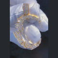 Custom Initial any Letter Pendant, Round Cut Cubic Zirconia, Sterling Silver, Hip Hop Jewelry