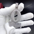 Custom "O Block" Cubic Zirconia Charm Pendant, Hip Hop Jewelry