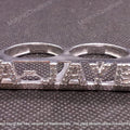 14k White Gold Plated Cubic Zirconia Two Finger Ring, 925 Sterling Silver