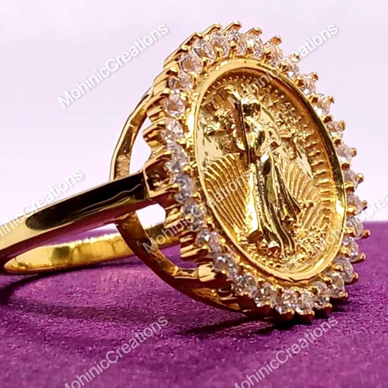 Vintage Liberty Coin Ring, 14K Gold Plated 925 Sterling Silver
