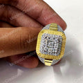 Men's CZ Diamond Ring • 925 Sterling Silver, 14k Gold Plated