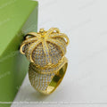 4Ct Lab-Created Diamond Men's Ring • Round Cut Crown Design • 14K Yellow Gold Plated