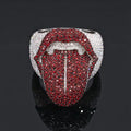 Iced Out Moissanite Tongue Ring, 925 Sterling Silver, Hip Hop Jewelry