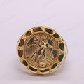 14K Gold Plated Sterling Silver LIBERTY Coin Ring