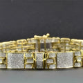 Moissanite Diamond Tennis Bracelet, 14K Gold Plated Sterling Silver, 8 Inch