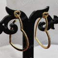 Moissanite Heart Hoop Earrings | 14K Gold Plated Sterling Silver