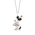 Cartoon Pendant Necklace, Cubic Zirconia, 14K Two Tone Gold Plated 925 Sterling Silver