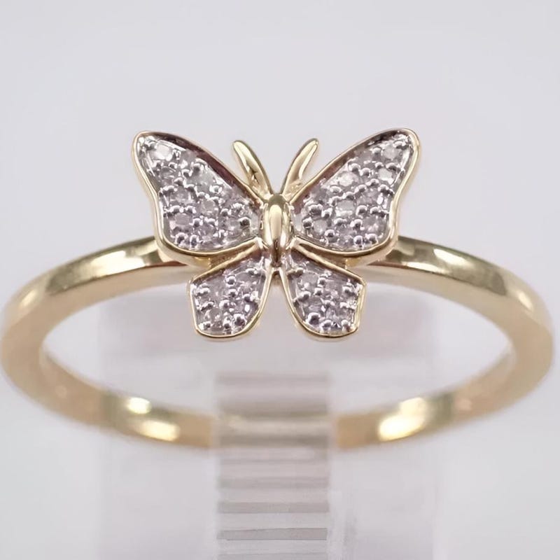 14K Yellow Gold Plated Solitaire Ring, 925 Silver Anniversary Gift