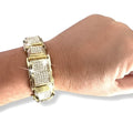 Men's 20MM Moissanite Diamond Tennis Bracelet, 14K Gold Plated Sterling Silver