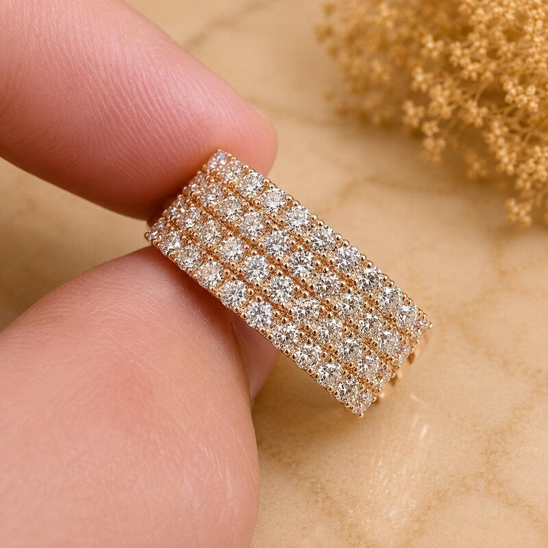 Round Cut Lab Created Diamond Women's Halo Wedding Ring 14K Rose Gold Plated