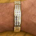 Men's Moissanite Diamond Tennis Bracelet, 14K Gold Plated Sterling Silver