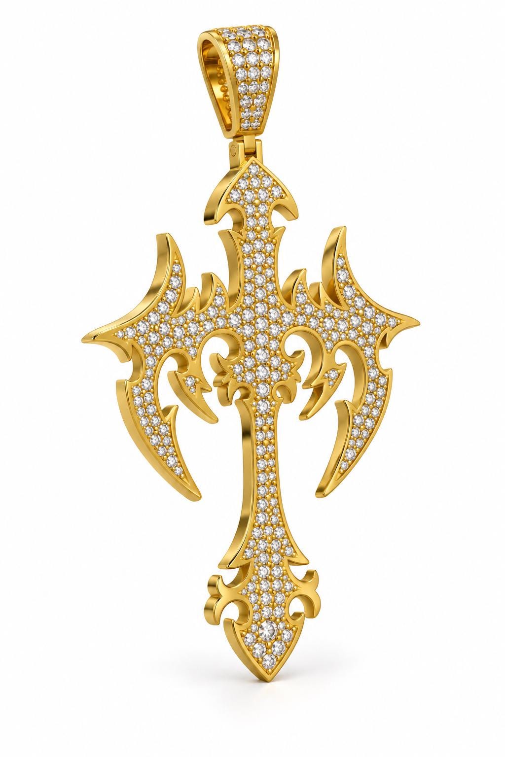 Tribal Gothic Cross Pendant, view 1