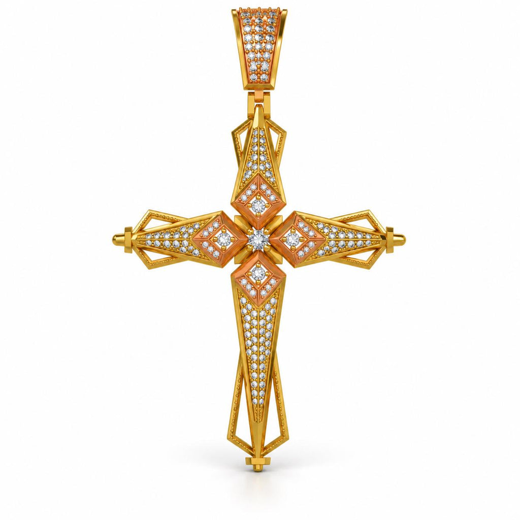 Geometric Cross Pendant, view 2