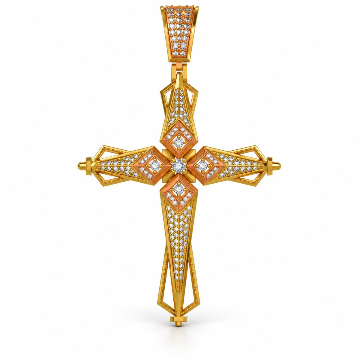 Geometric Cross Pendant, view 2
