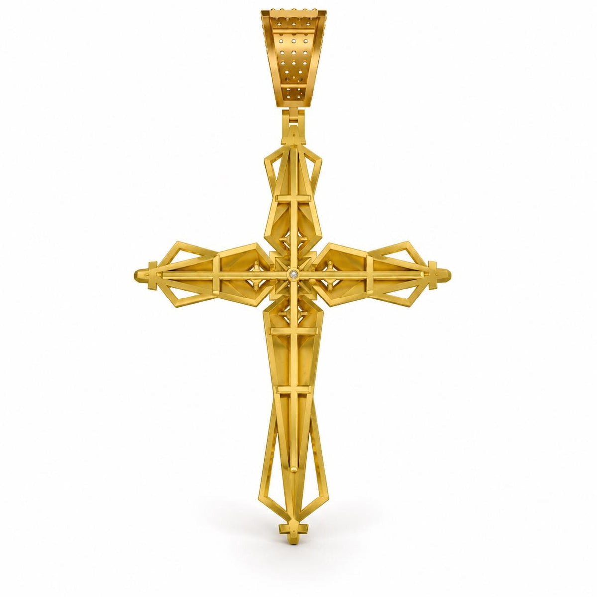 Geometric Cross Pendant, view 3