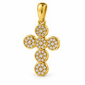 Round Cluster Cross Pendant, view 1