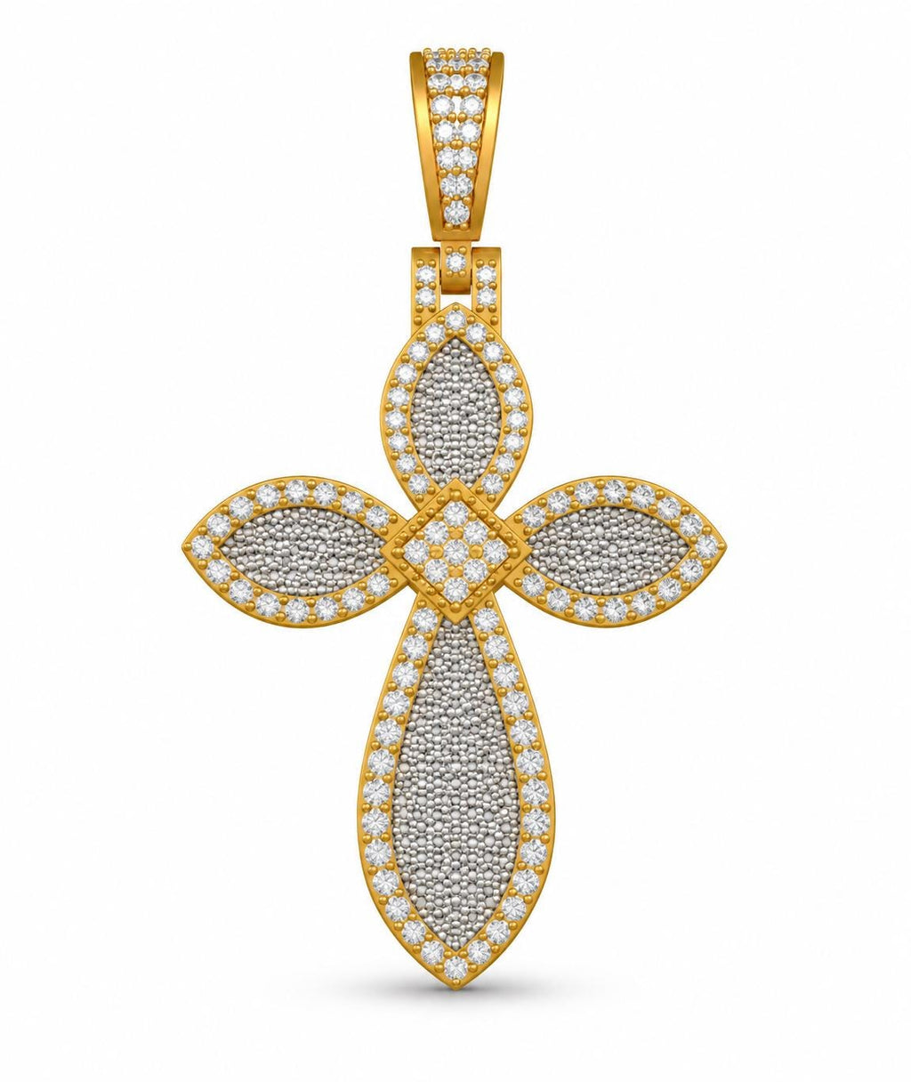 Leaf Cross Pendant, view 2
