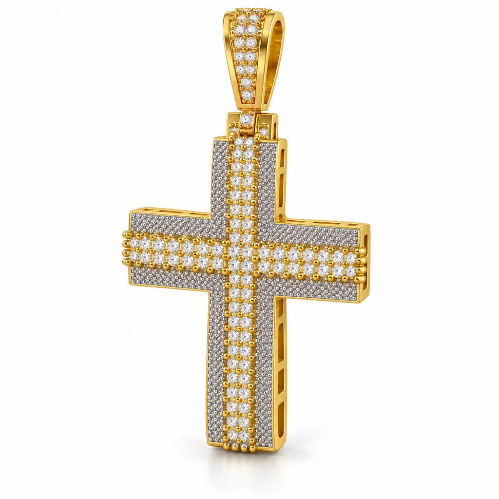 Textured Cross Pendant, view 1