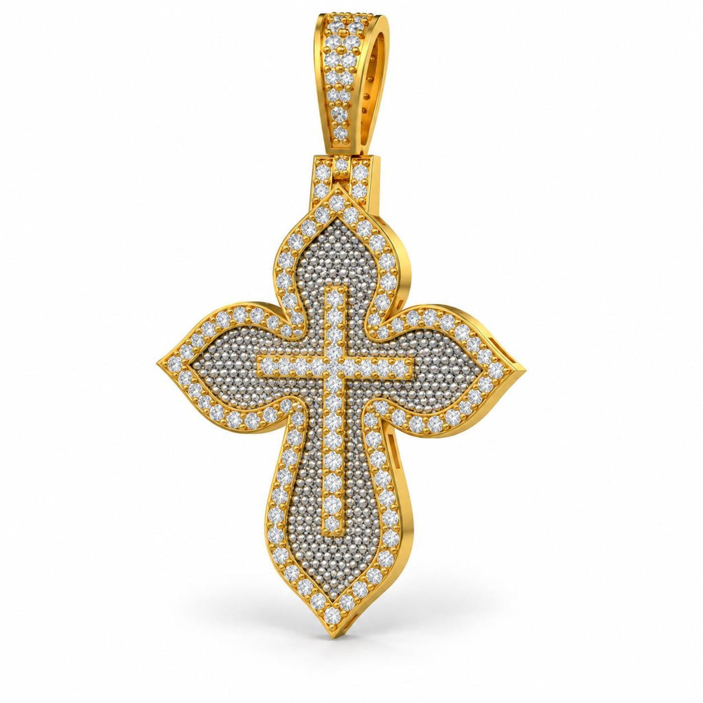 Fleur Cross Pendant, view 1