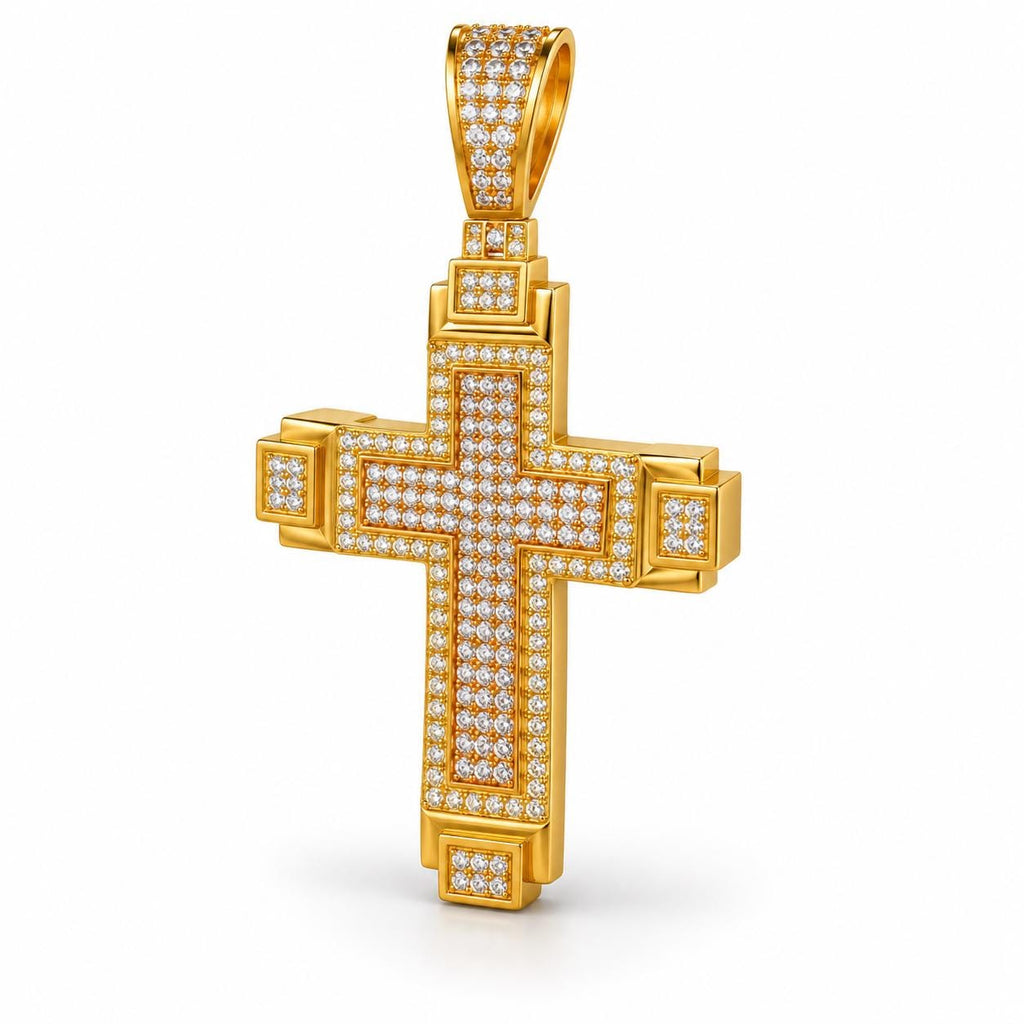 Layered Cross Pendant, view 1