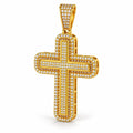 Rounded Pave Cross Pendant, view 1