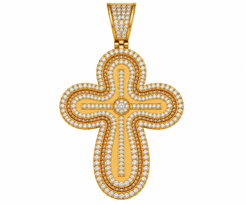 Lobed Cross Pendant, view 2