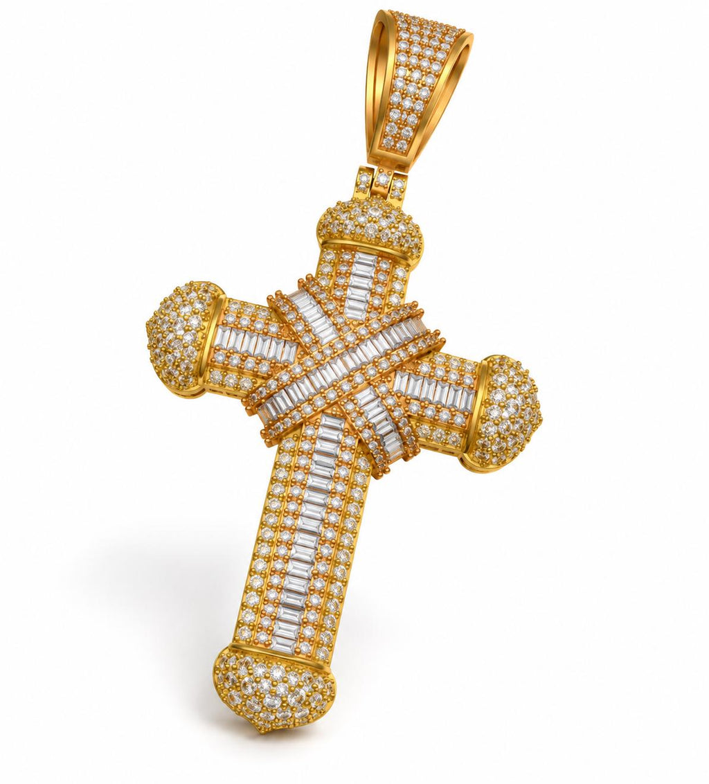 Baguette X Cross Pendant, view 1