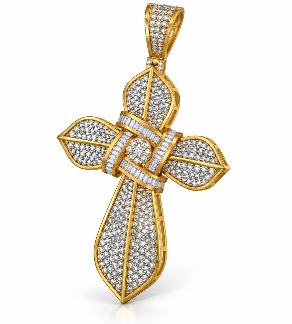 Leaf Cross Pendant, view 1