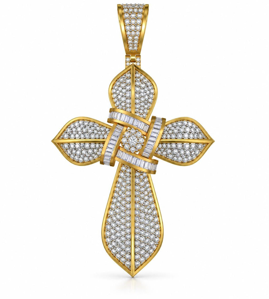 Leaf Cross Pendant, view 2
