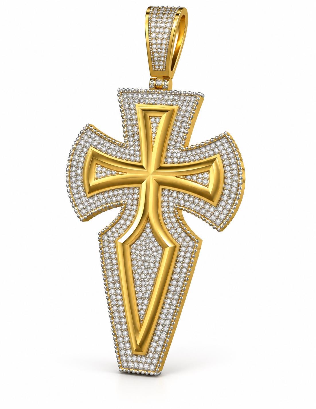 Shield Cross Pendant, view 1
