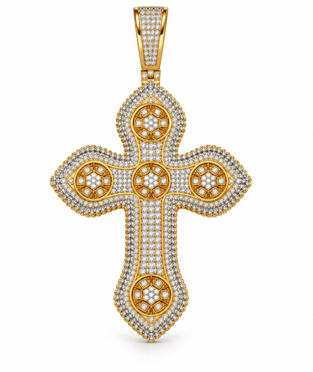 Rosette Cross Pendant, view 2