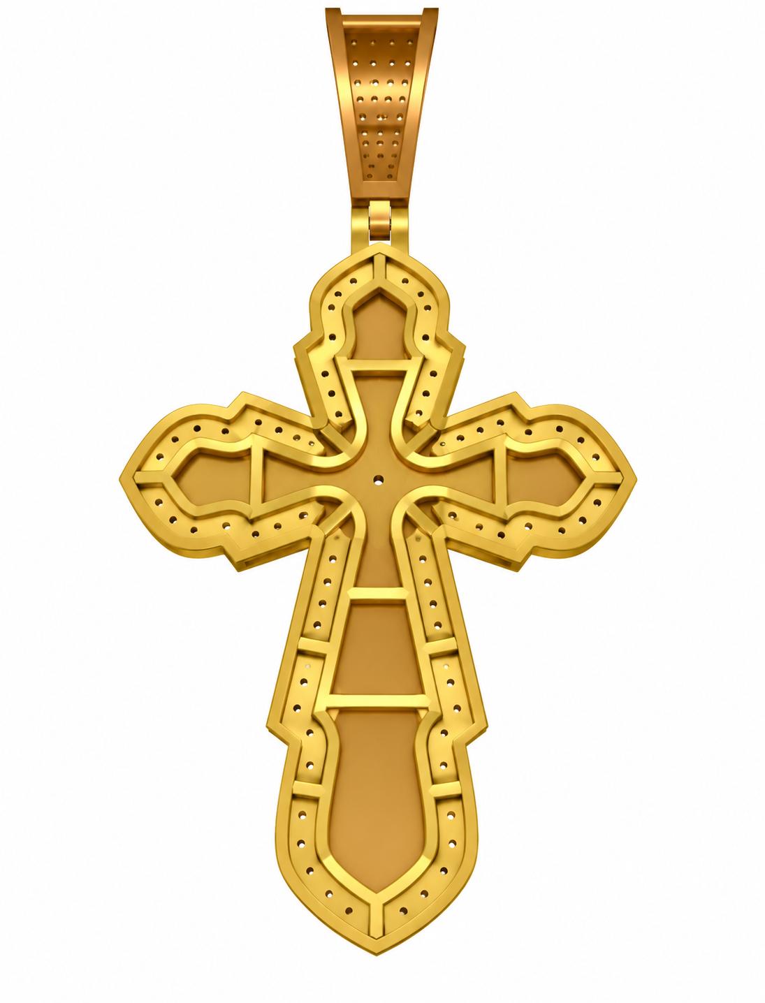 Scroll Filigree Cross Pendant, view 3
