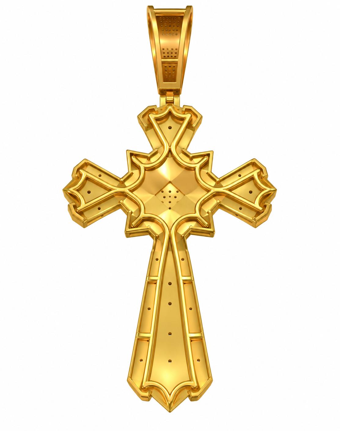 Flower Star Cross Pendant, view 3
