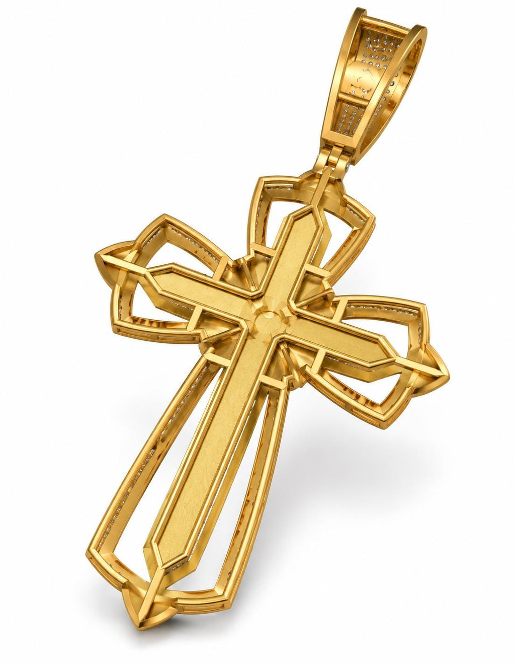 Open Outline Cross Pendant, view 3